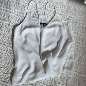 White Racerback Polyester Tank